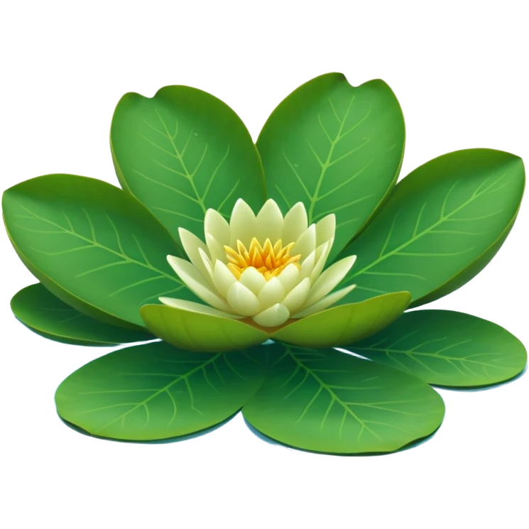 Round water lily leaf emoji