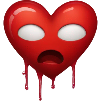 bleeding red heart emoji