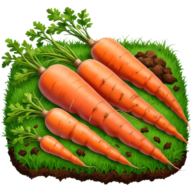 Мясные каркасы на трава и растущая морковка emoji