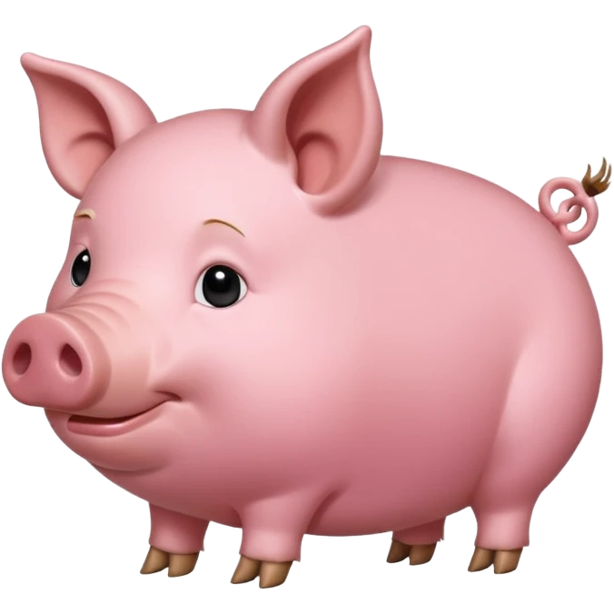 Realistic pig side view emoji