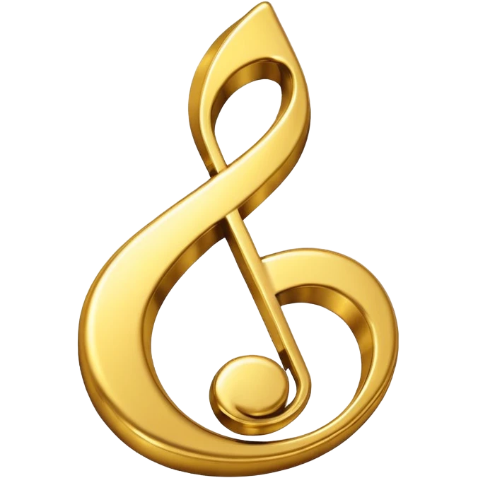 award in form of music note emoji