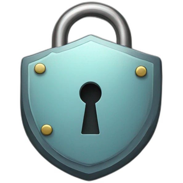badge with a lock on it  emoji