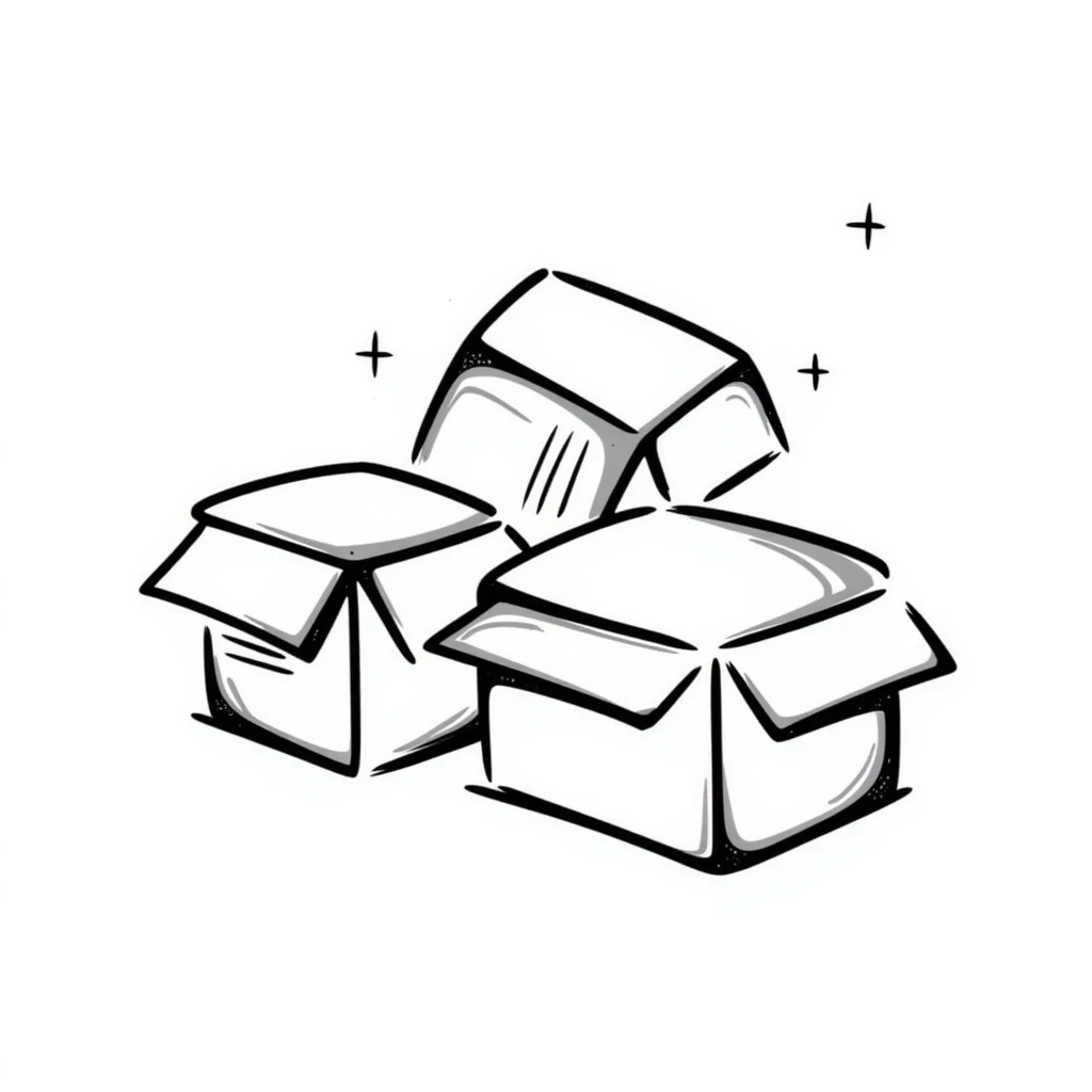 three boxes emoji