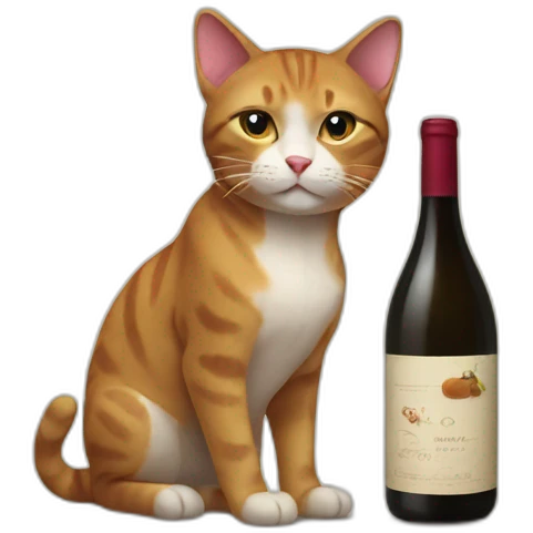 wine cat emoji