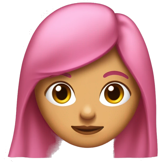 Chica tez trigueña de cabello liso y castaño que toma fotos y graba con un iphone rosa emoji