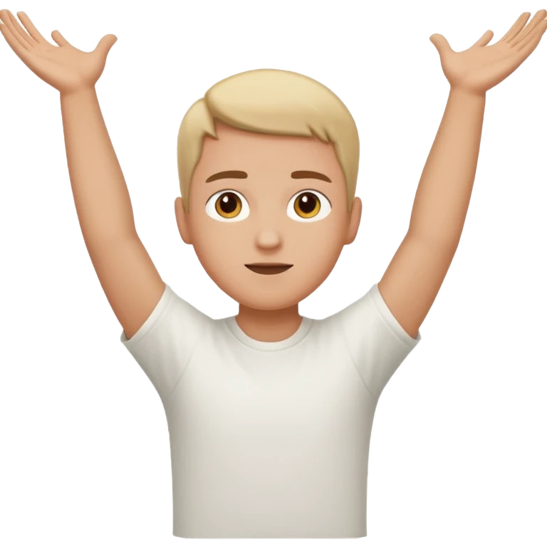person raising both arms spread further apart emoji