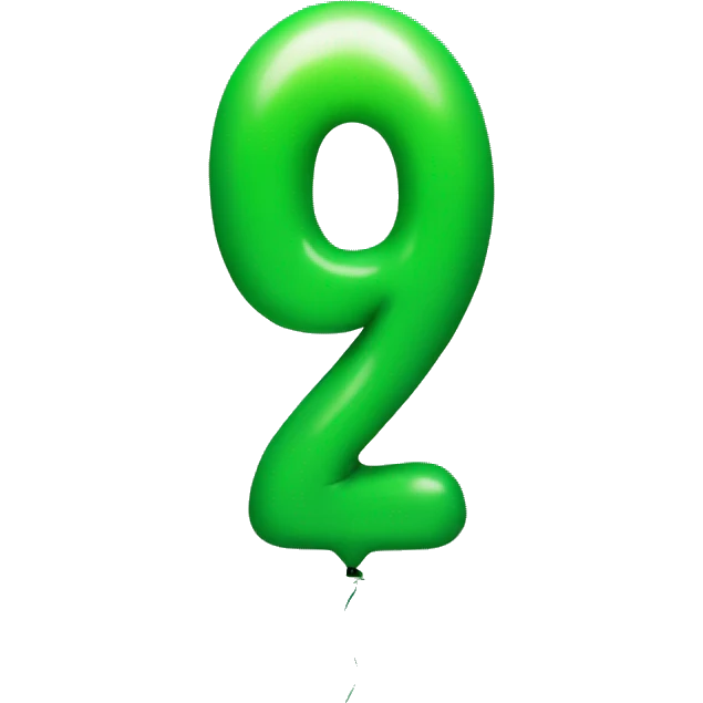 Green balloon number four emoji