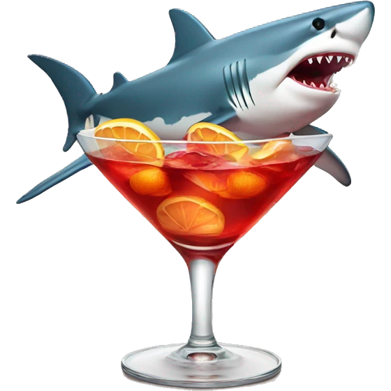 shark with negroni emoji