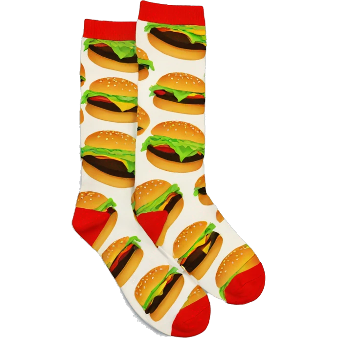 cheeseburger socks  emoji