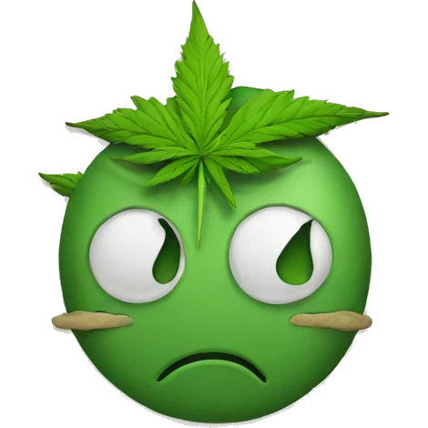 cannabis triste emoji