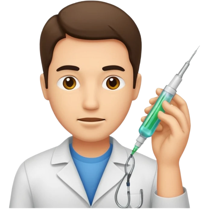 Man injecting emoji