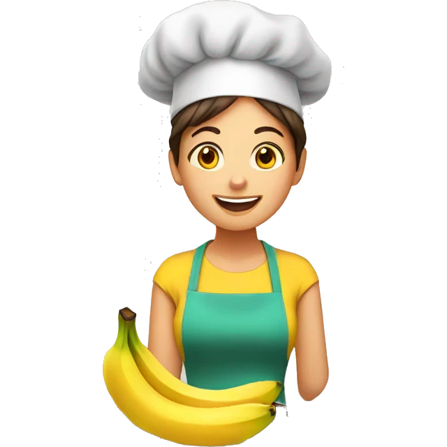 woman cooking bananas emoji