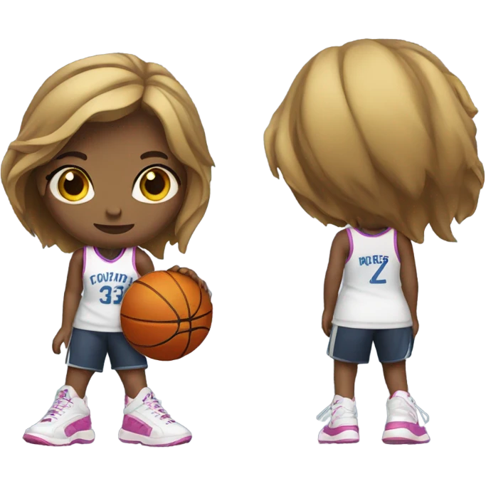 A girl playing basketball  emoji