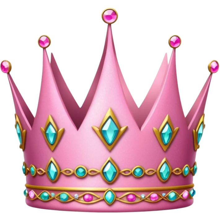 Pink princess crown emoji