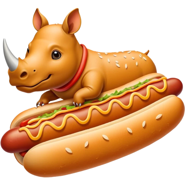 Rhino hotdog  emoji