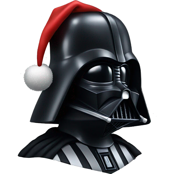 Darth Vader with Christmas hat emoji