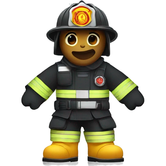 a firefighter with a lightsaber emoji