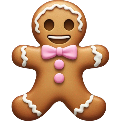 Pastel gingerbread man emoji