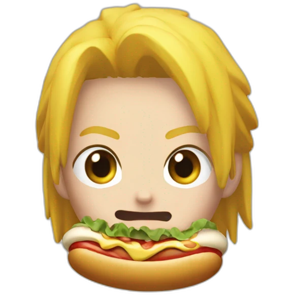 naruto eating hotdog emoji