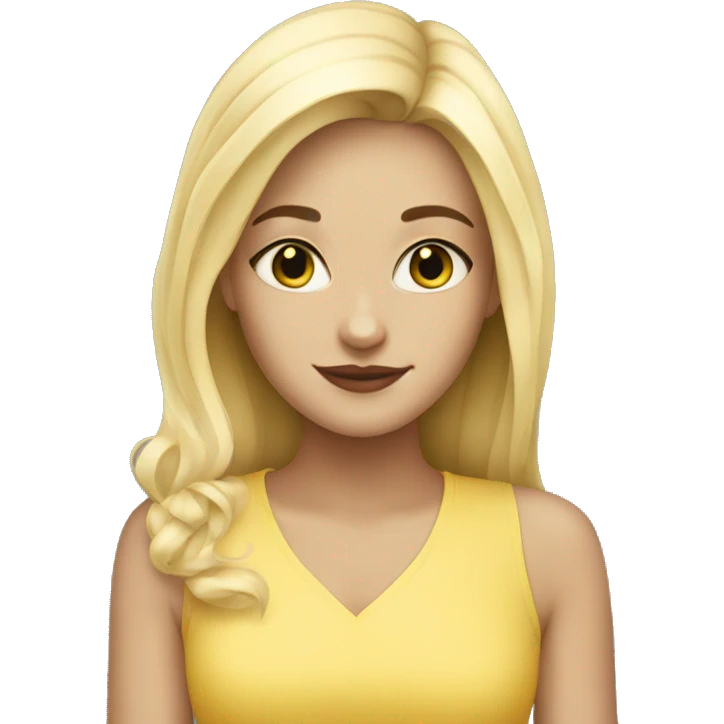 Blonde girl with black cat  emoji