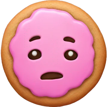 Pink cookie emoji