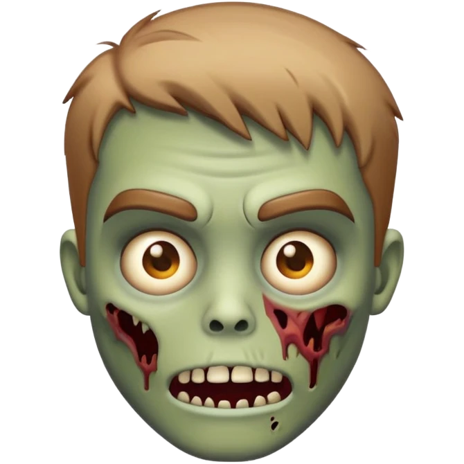Emoji zombie com mulher do cabelo castanho claro curto  emoji