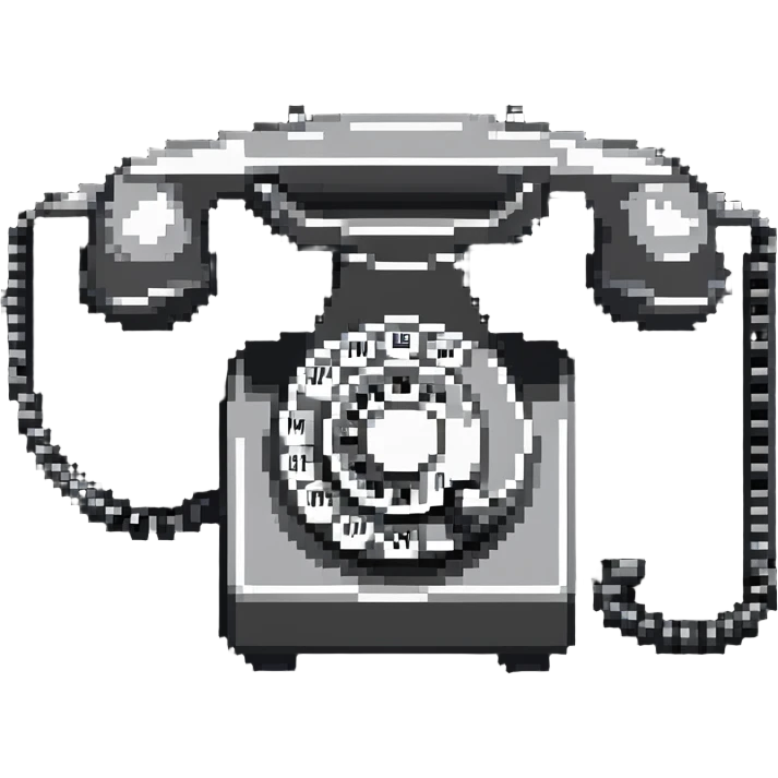 A classic corded telephone with handset and spiral cord emoji