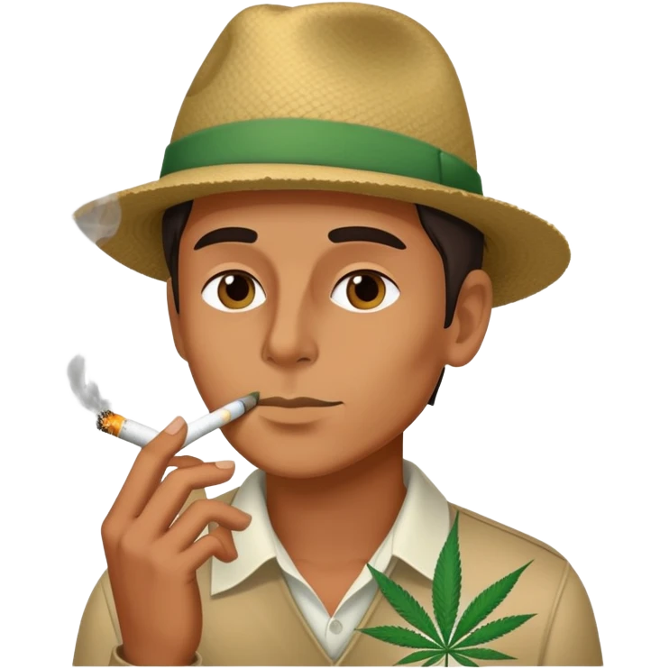 Guy smoking weed  emoji