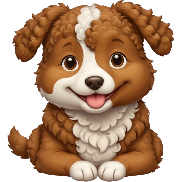 pregnant curly dog emoji