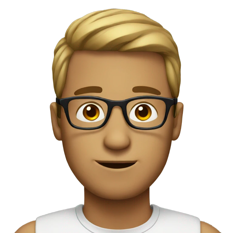 Guy with glasses  emoji