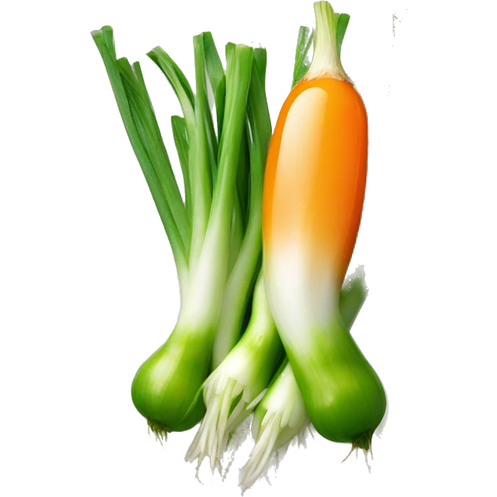 spring onion with orange sauce emoji