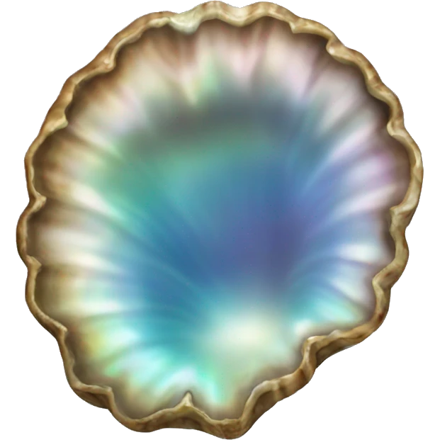 Abalone shell showing the holes emoji