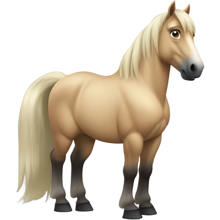 Norwegian fjord horse emoji