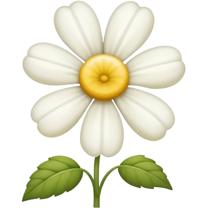 Flor margarita sin verde emoji