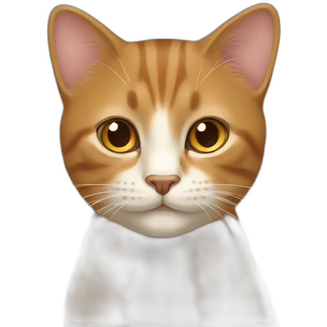 Un chat couleur caramel emoji
