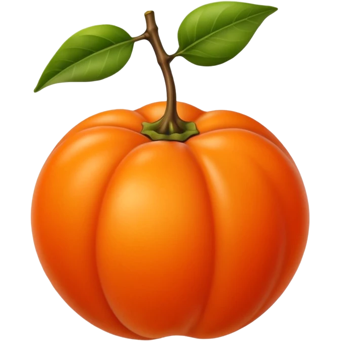 persimmon fruit spheric emoji