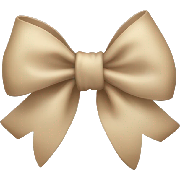 Beige bow emoji