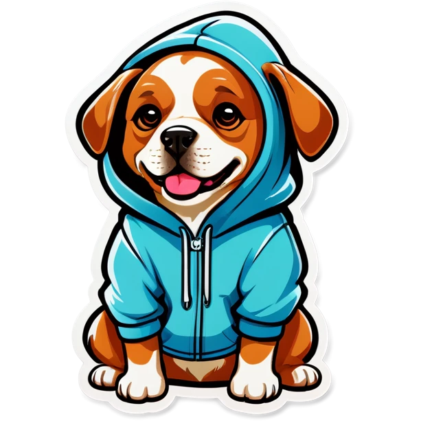 Dog wearing hoodie  emoji