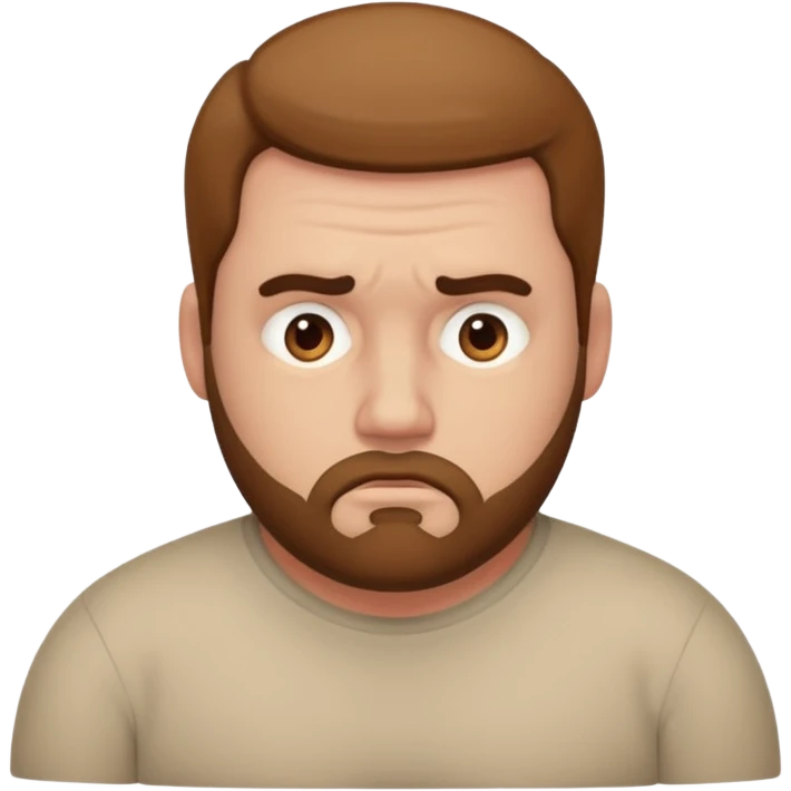 Burly opaque male identity crisis emoji