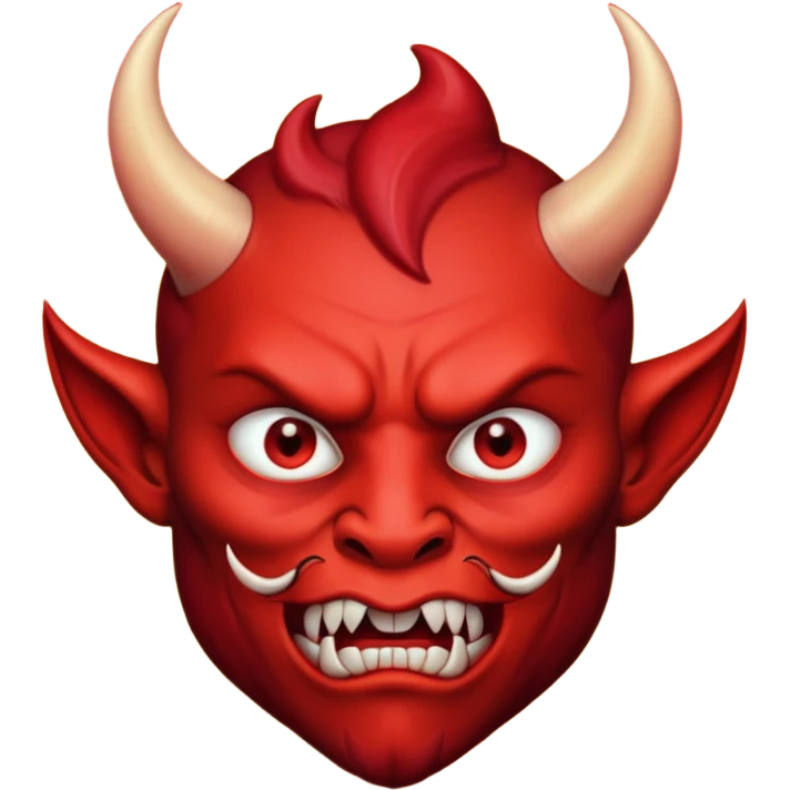 Creppy devil and shushing emoji