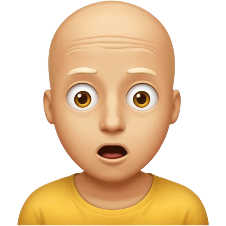 a classic yellow bald emoji, when he/she see bil, and suprised with cheapest prices emoji