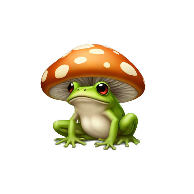 Mushroom frog emoji