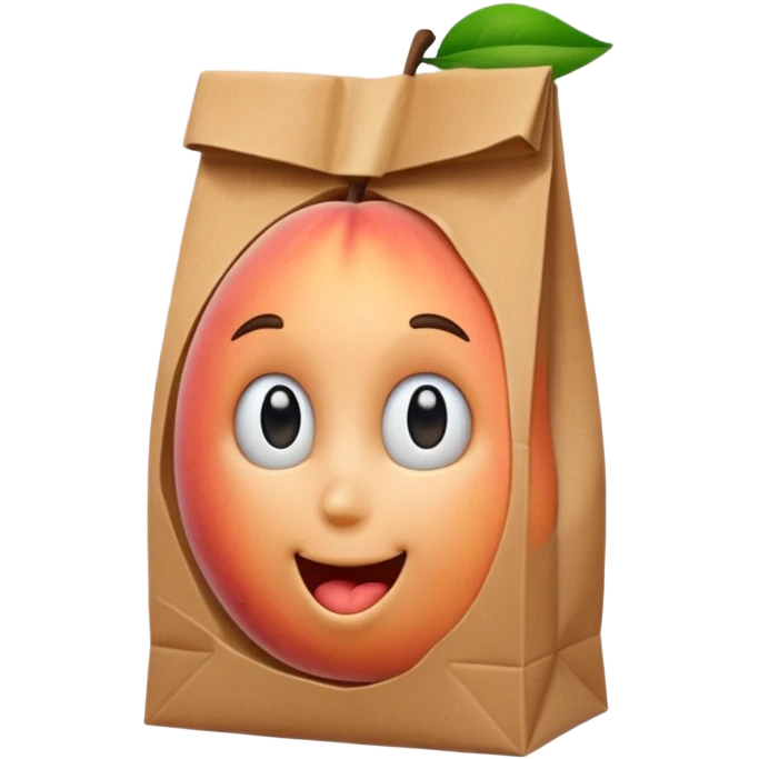 peach bum that is a bag emoji