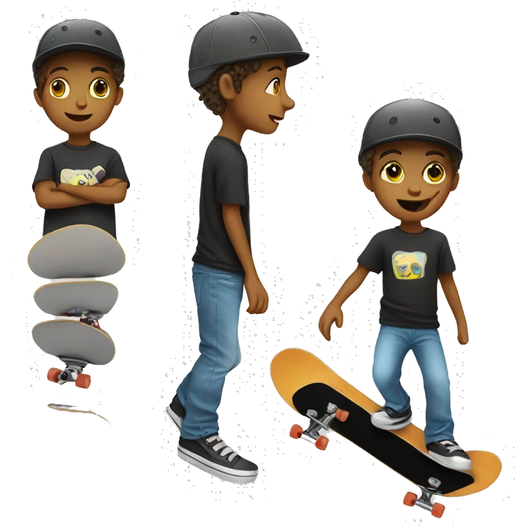 skateboarder child emoji
