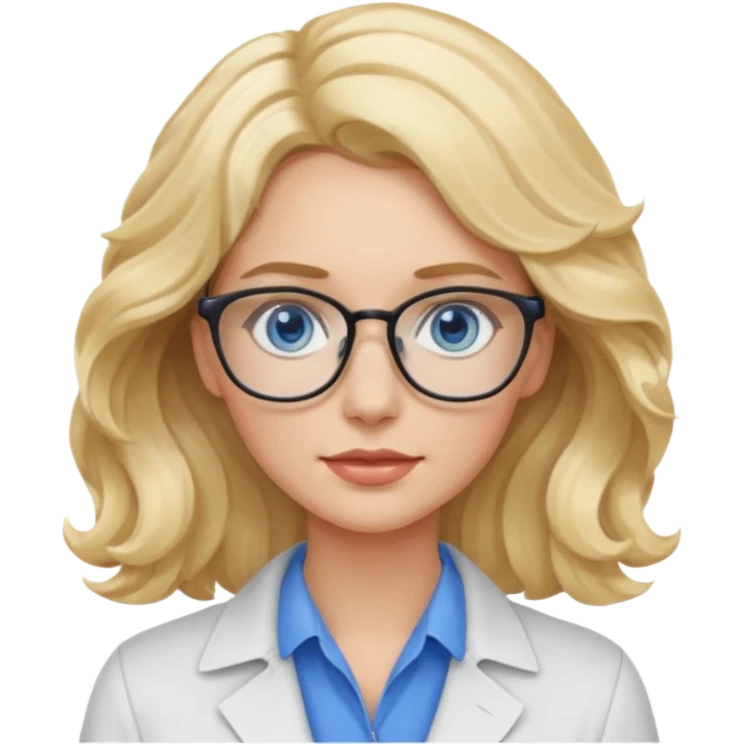 Blonde avec yeux bleus qui est architecte , cheveux ondulés  emoji