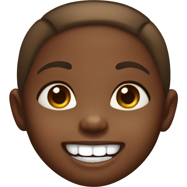 Brown baby girl with one tooth  emoji