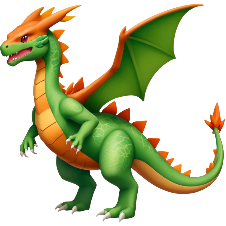Grovyle-Charizard-Flygon-Fakémon-hybrid-creature (full body)  emoji