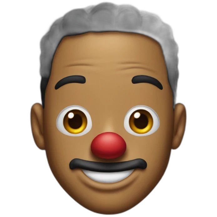 Will smith wearing clown mask emoji