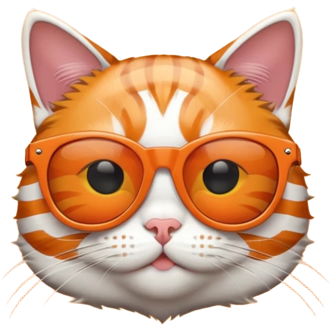 Cat with sunglasses emoji