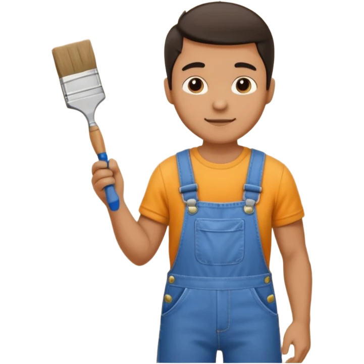 a man painting a wall   emoji